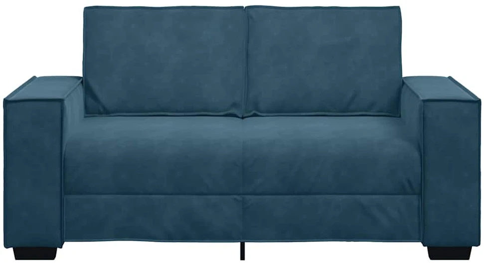 Dvivietė sofa, mėlyna, 160x78x84 cm, aksominis