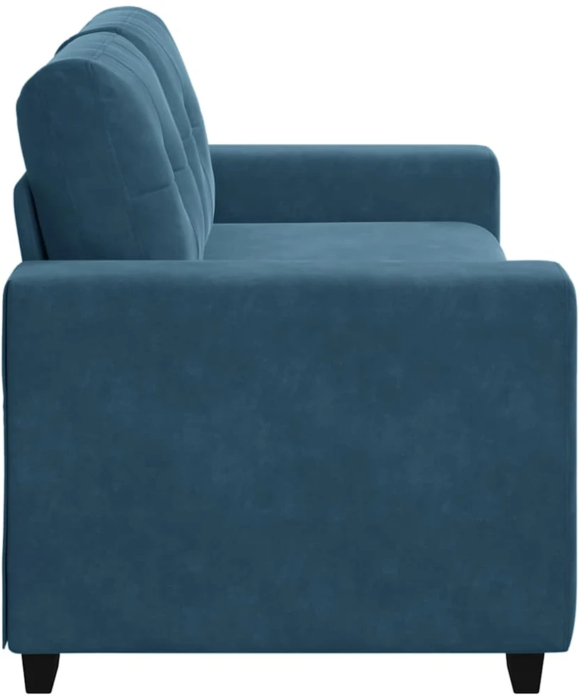 Dvivietė sofa, mėlyna, 180x77x82 cm, aksomas
