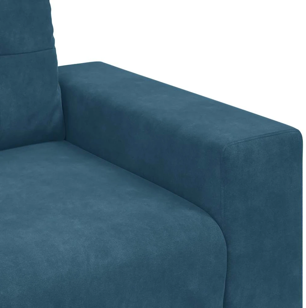 Dvivietė sofa, mėlyna, 180x77x82 cm, aksomas