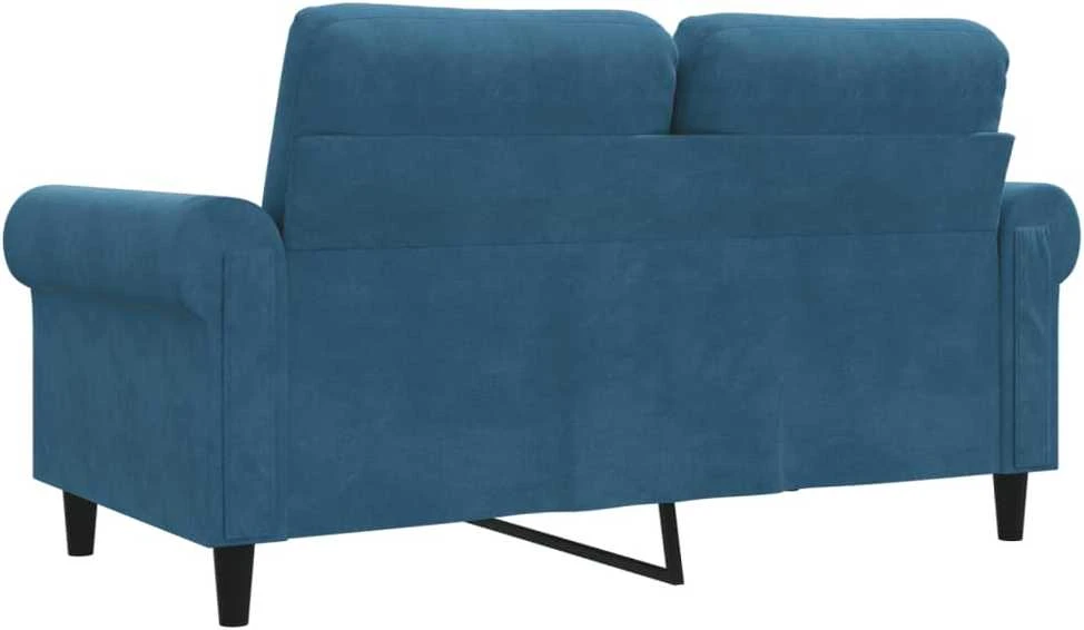 Dvivietė sofa, mėlynos spalvos, 120cm, aksomas