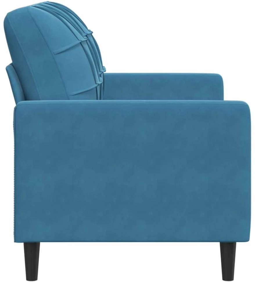 Dvivietė sofa, mėlynos spalvos, 120cm, aksomas