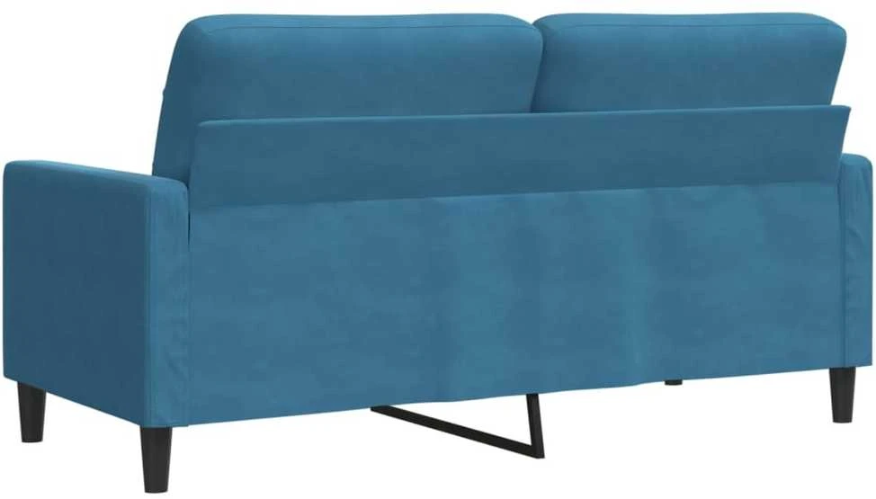 Dvivietė sofa, mėlynos spalvos, 140cm, aksomas