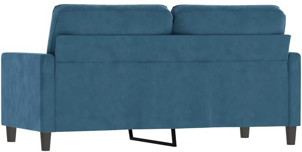 Dvivietė sofa, mėlynos spalvos, 140cm, aksomas