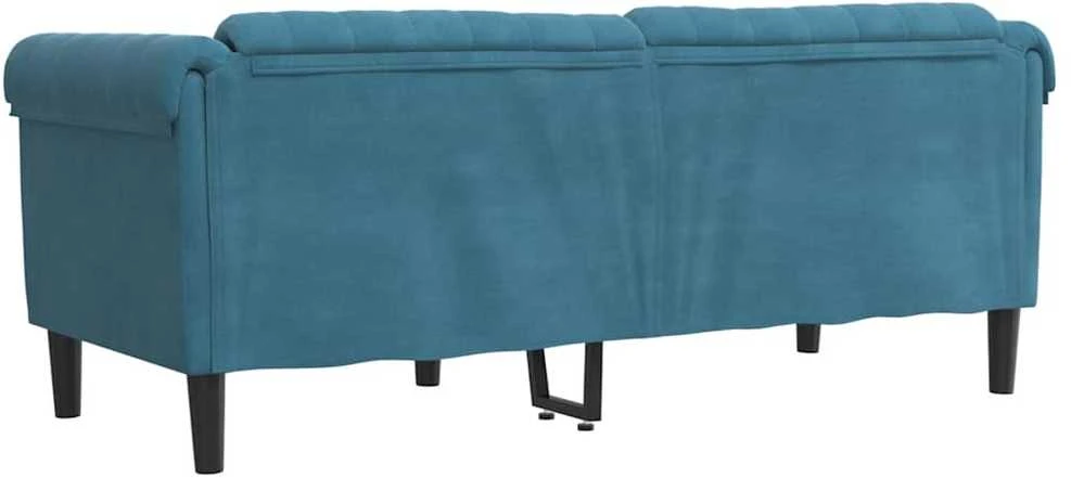Dvivietė sofa, mėlynos spalvos, aksomas