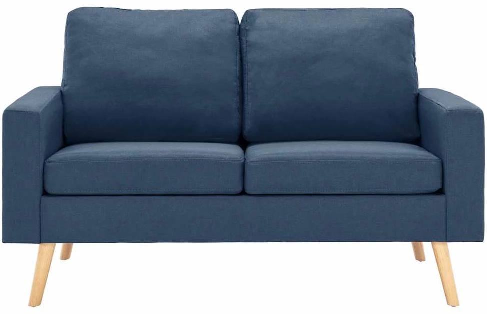 Dvivietė sofa, mėlynos spalvos, audinys