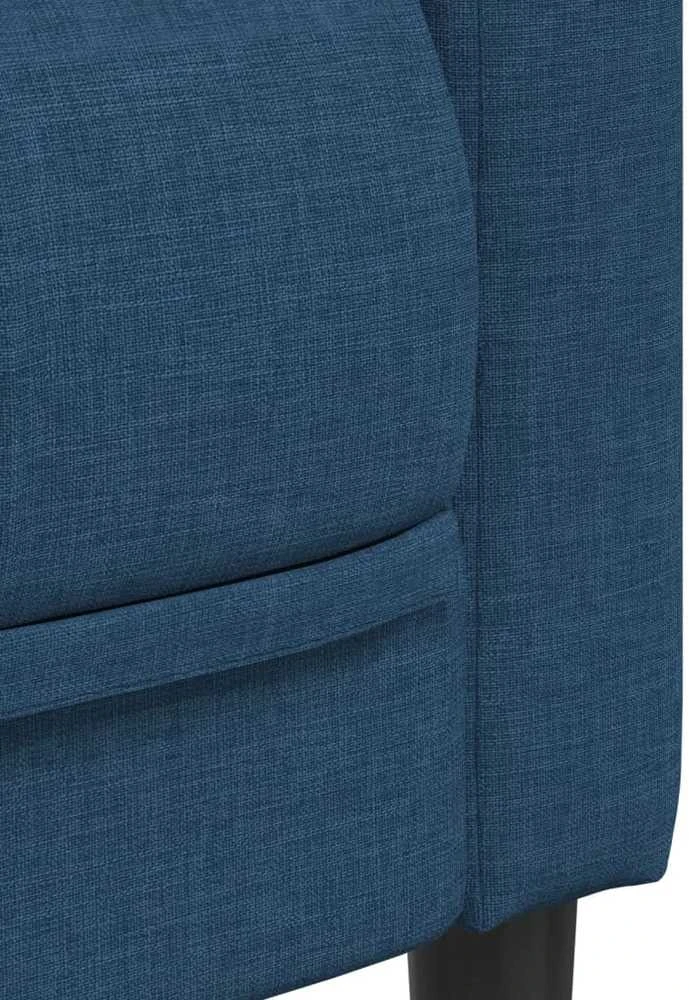 Dvivietė sofa, mėlynos spalvos, audinys