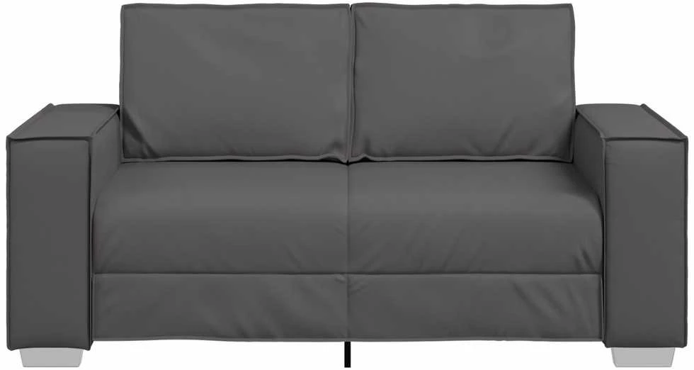 Dvivietė sofa Pilka 160 cm Dirbtinė oda