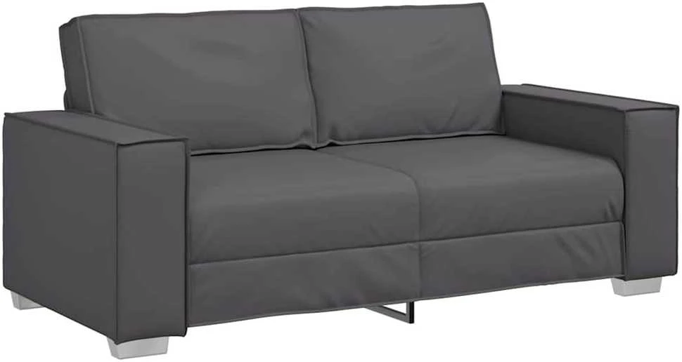 Dvivietė sofa Pilka 180 cm Dirbtinė oda