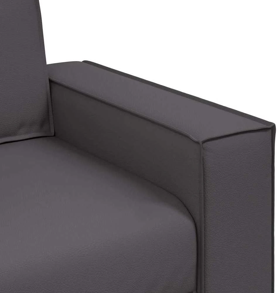 Dvivietė sofa Pilka 180 cm Dirbtinė oda