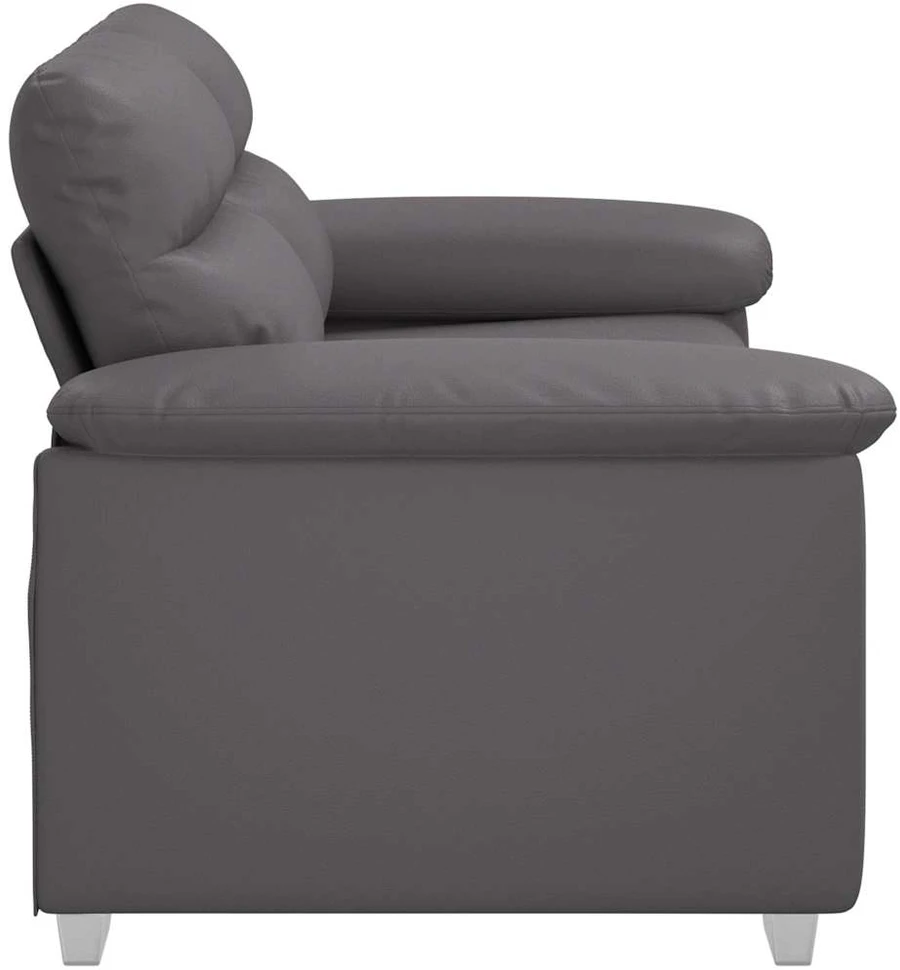 Dvivietė sofa, pilka, 160x81x84 cm, dirbtinė oda