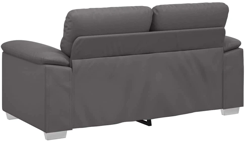 Dvivietė sofa, pilka, 160x81x84 cm, dirbtinė oda