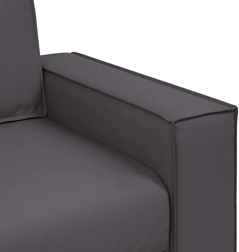 Dvivietė sofa Pilka 180 cm Dirbtinė oda