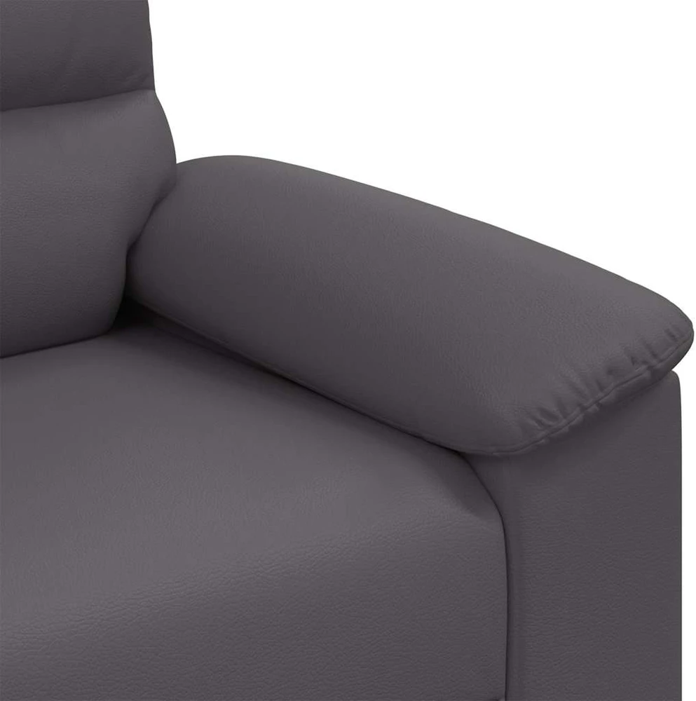 Dvivietė sofa, pilka, 180x81x84 cm, dirbtinė oda