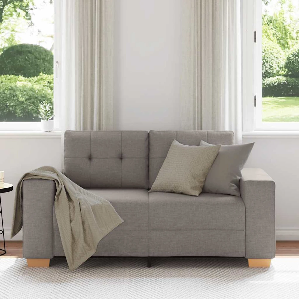 Dvivietė sofa, pilkai pilka, 160x77x82 cm, audinys