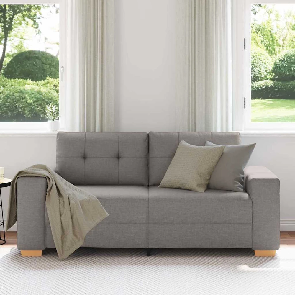 Dvivietė sofa, pilkai pilka, 180x77x82 cm, audinys