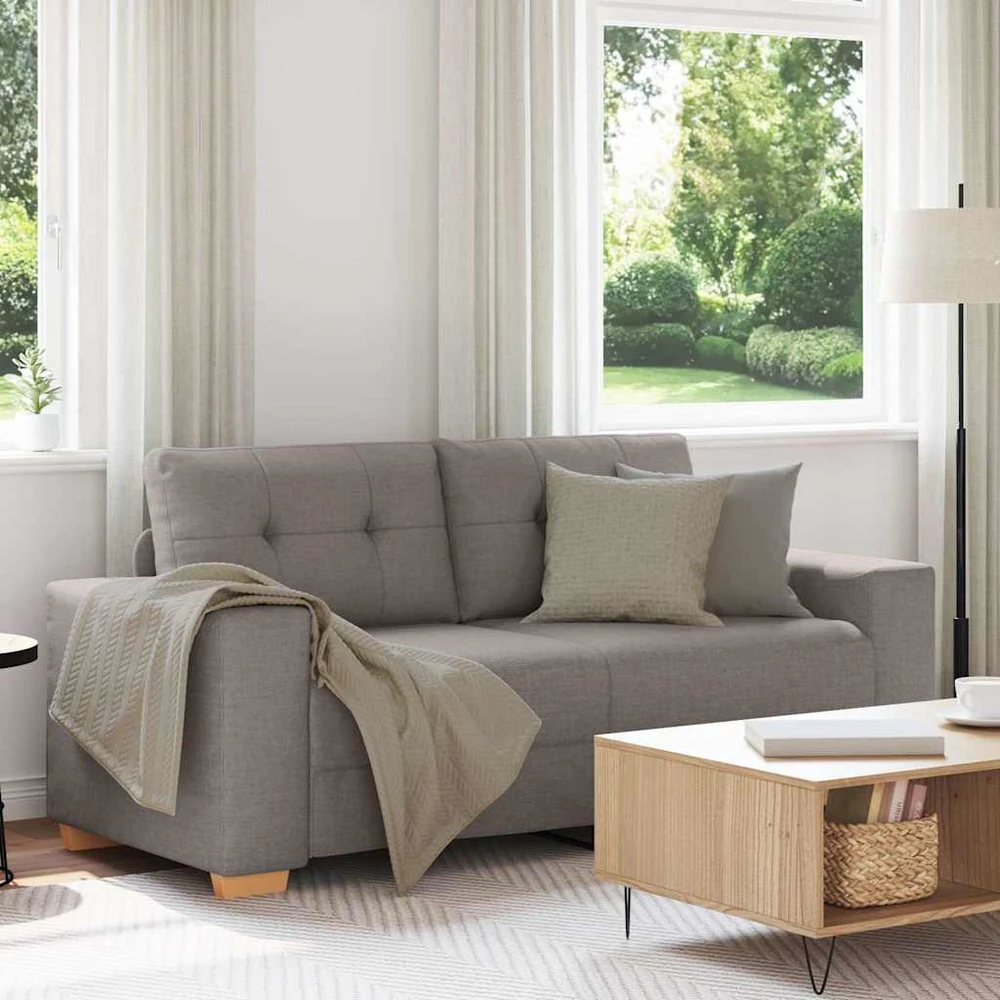 Dvivietė sofa, pilkai pilka, 180x77x82 cm, audinys