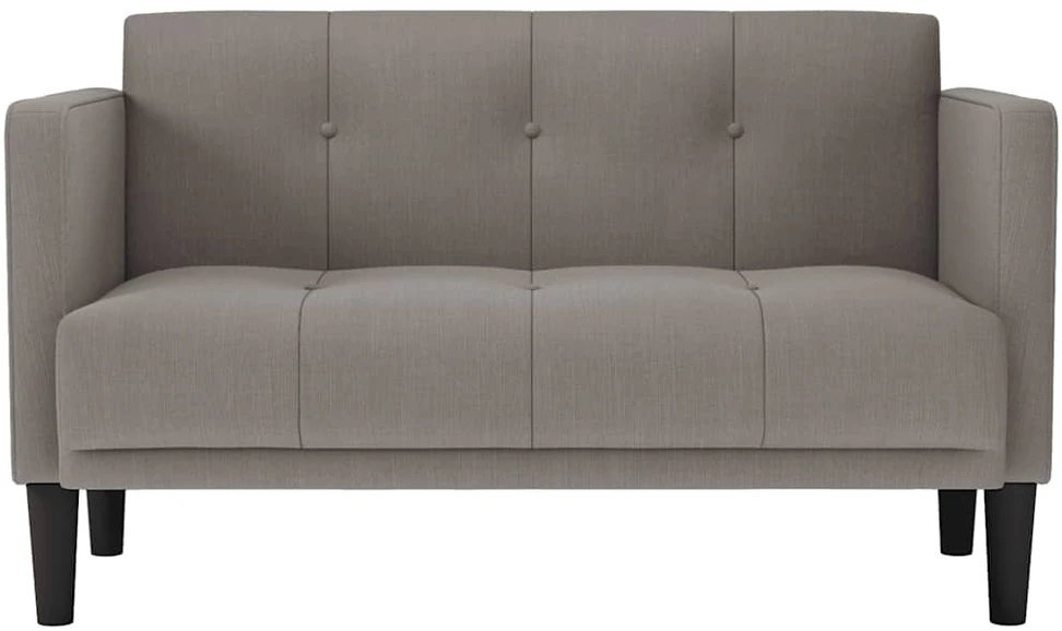 Dvivietė sofa, pilkai ruda, 111 cm, audinys
