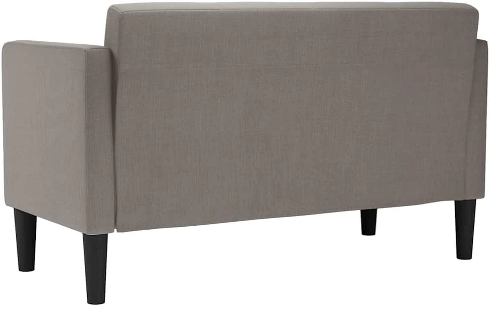Dvivietė sofa, pilkai ruda, 111 cm, audinys