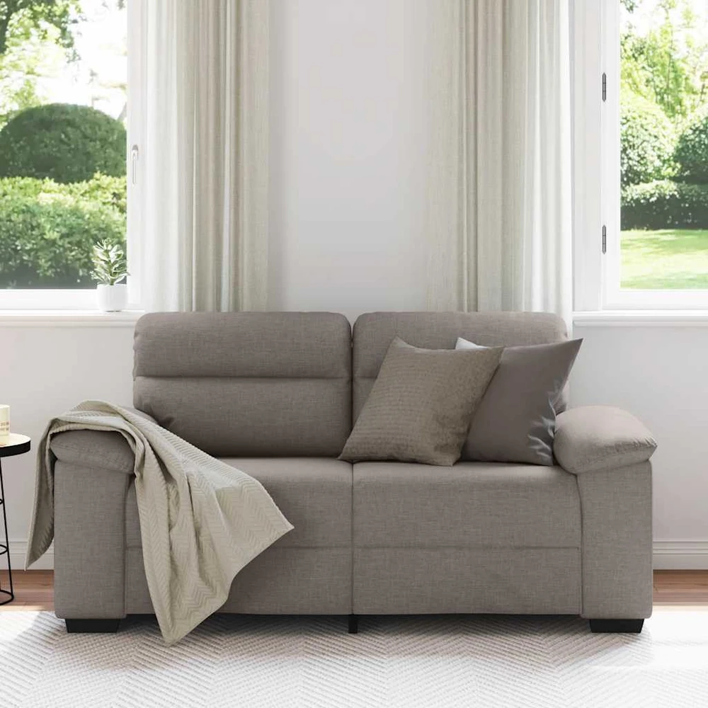 Dvivietė sofa, pilkai ruda, 160x81x84 cm, audinys