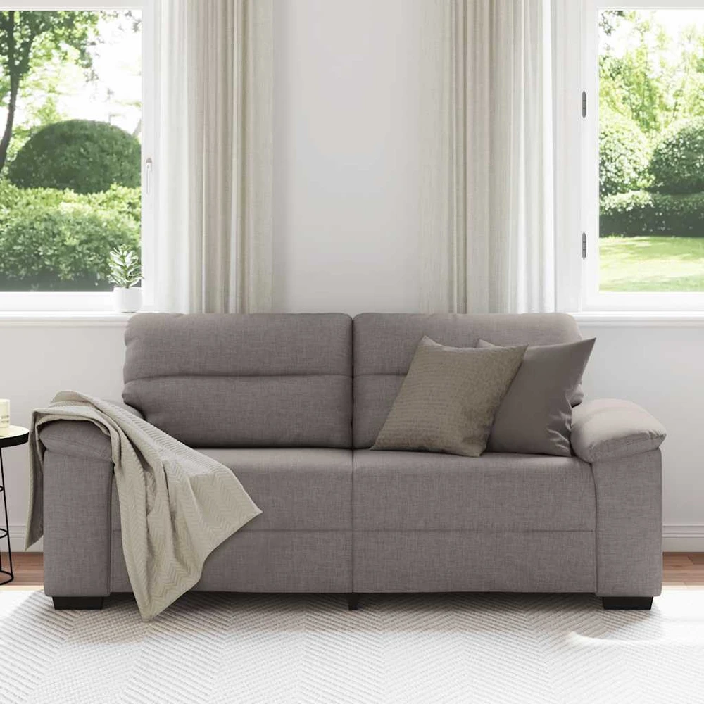 Dvivietė sofa, pilkai ruda, 180x81x84 cm, audinys