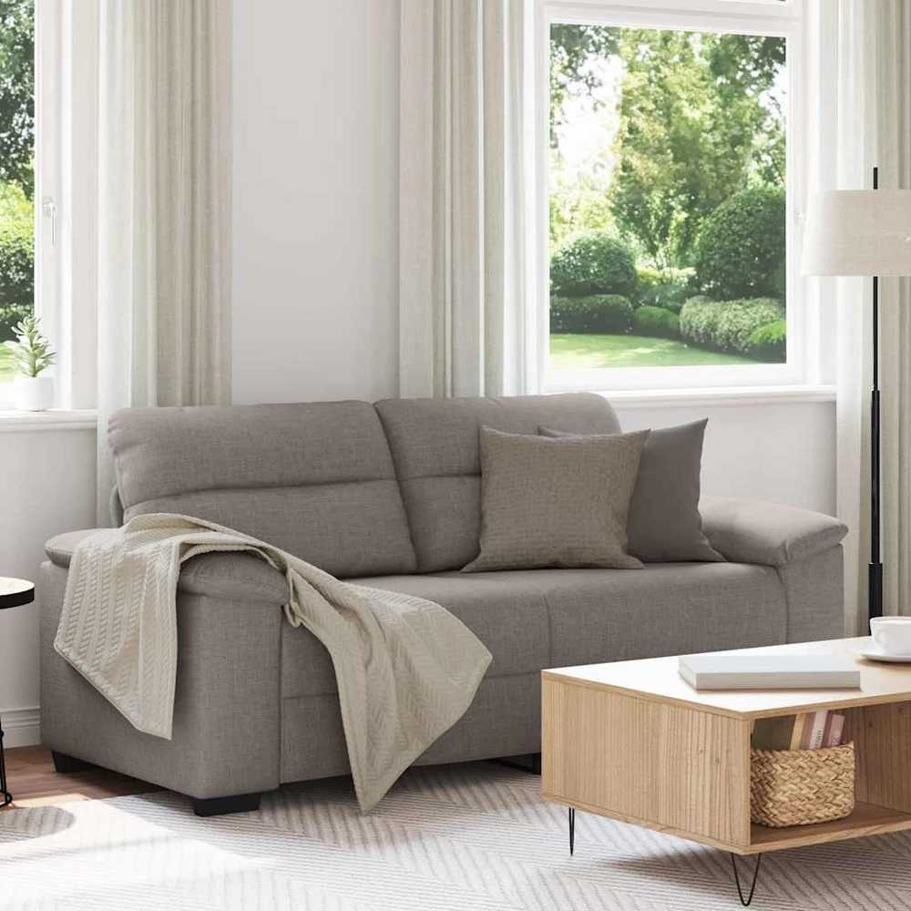 Dvivietė sofa, pilkai ruda, 180x81x84 cm, audinys