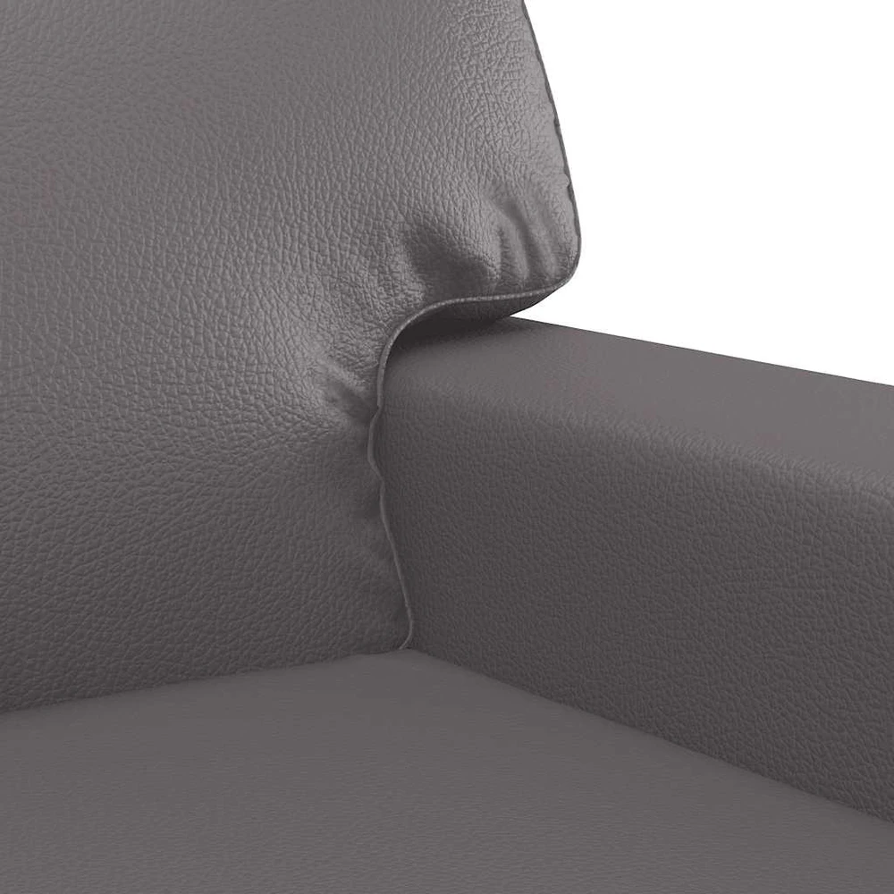Dvivietė sofa, pilkos spalvos, 120cm, dirbtinė oda