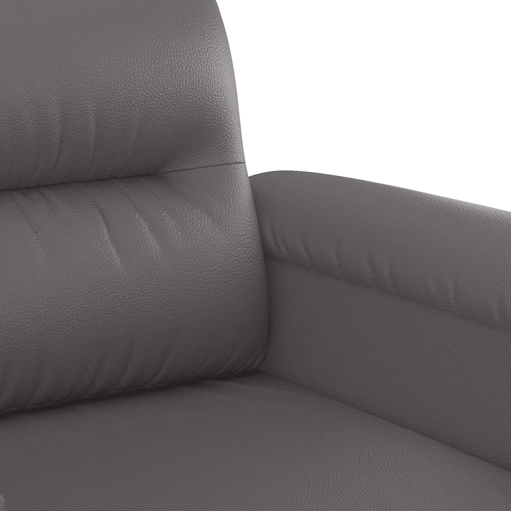 Dvivietė sofa, pilkos spalvos, 120cm, dirbtinė oda