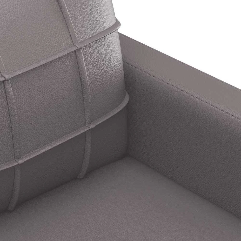 Dvivietė sofa, pilkos spalvos, 120cm, dirbtinė oda