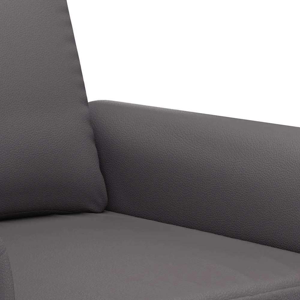 Dvivietė sofa, pilkos spalvos, 120cm, dirbtinė oda