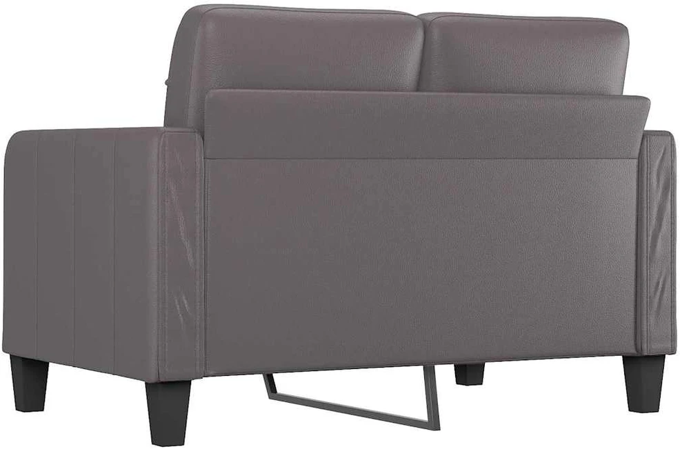 Dvivietė sofa, pilkos spalvos, 120cm, dirbtinė oda