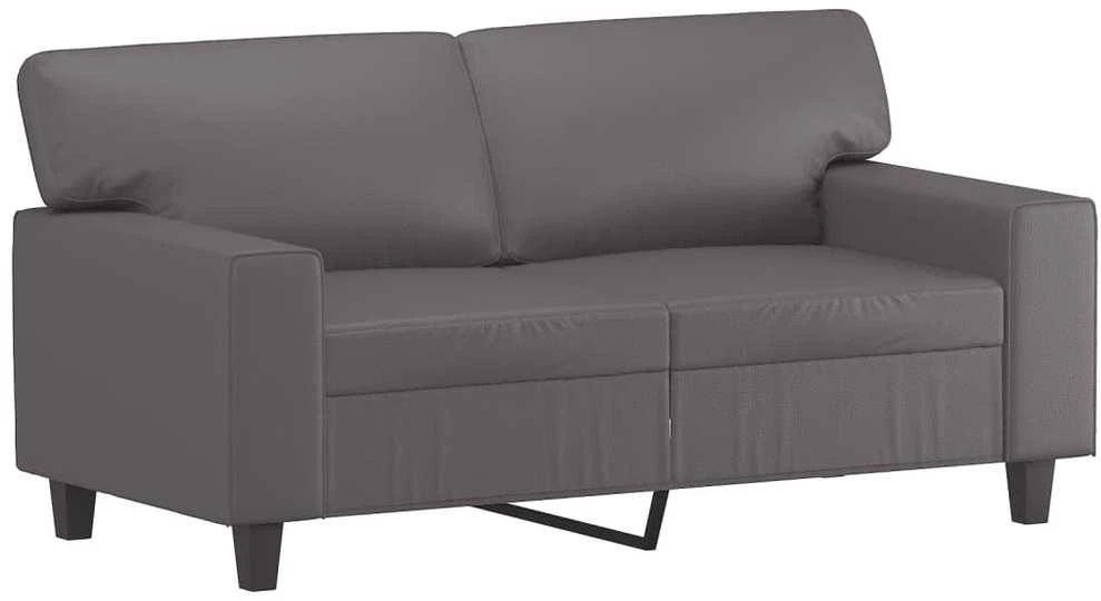 Dvivietė sofa, pilkos spalvos, 120cm, dirbtinė oda