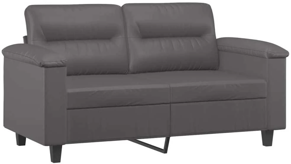 Dvivietė sofa, pilkos spalvos, 120cm, dirbtinė oda