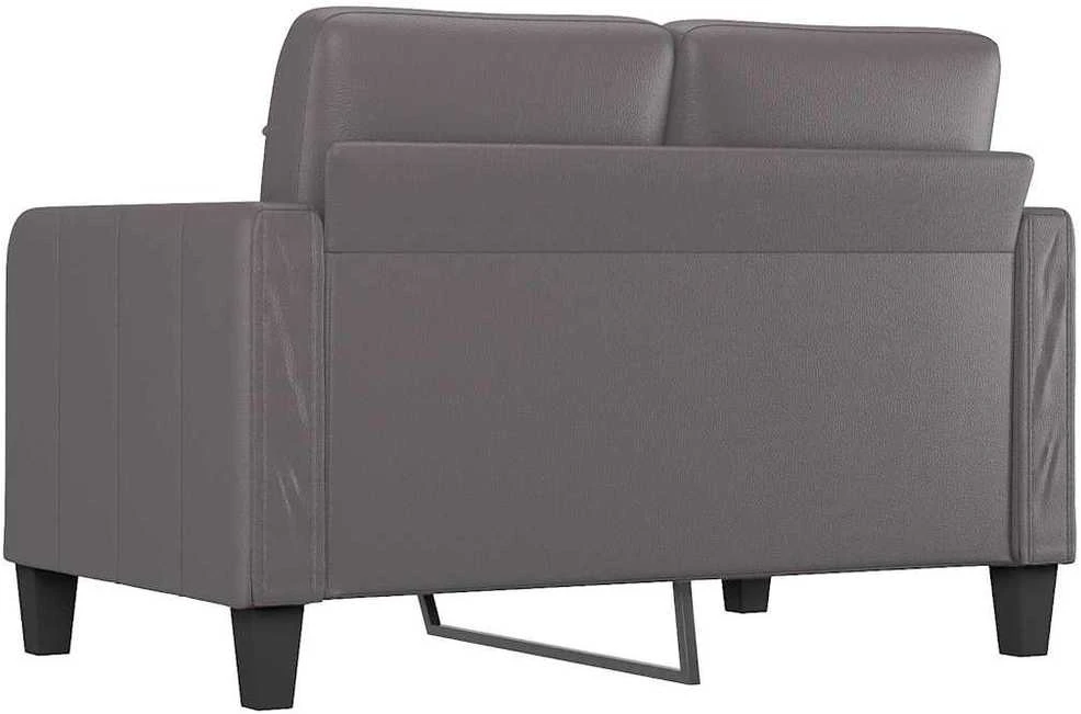 Dvivietė sofa, pilkos spalvos, 120cm, dirbtinė oda