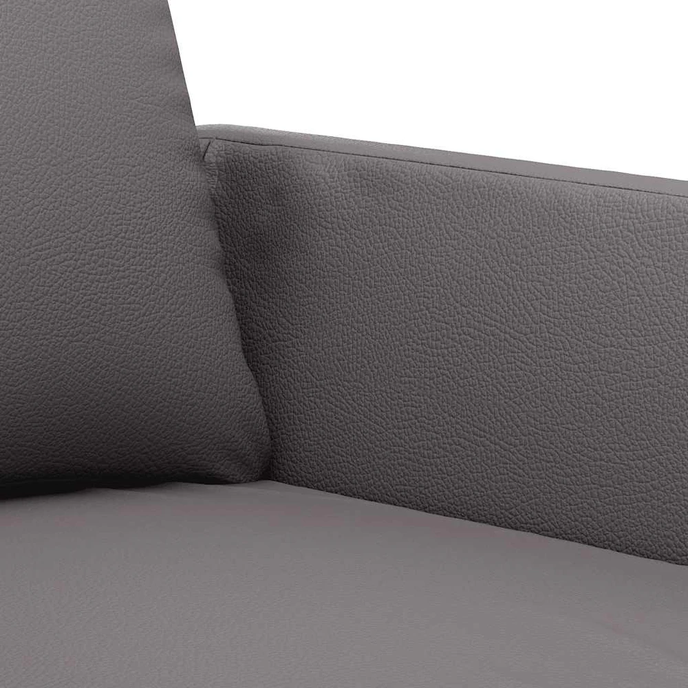 Dvivietė sofa, pilkos spalvos, 120cm, dirbtinė oda