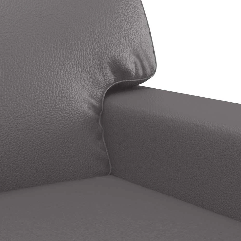 Dvivietė sofa, pilkos spalvos, 120cm, dirbtinė oda