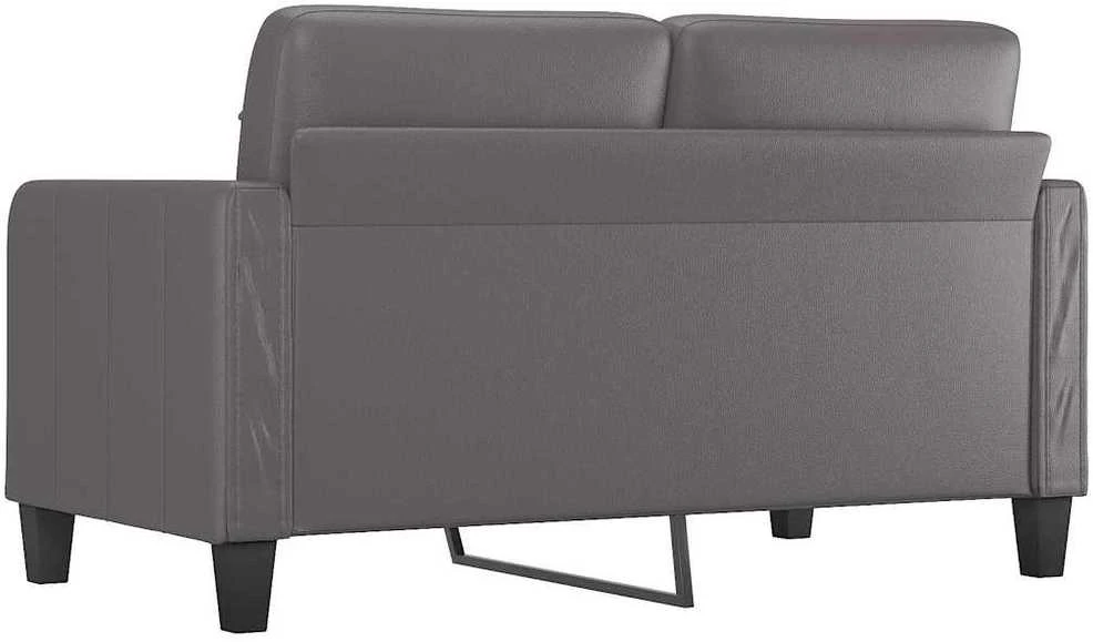 Dvivietė sofa, pilkos spalvos, 140cm, dirbtinė oda