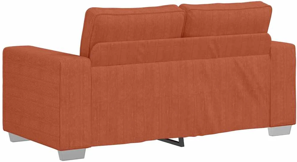 Dvivietė sofa, raudonai oranžinė, 160x77x82 cm, velvetas, audinys