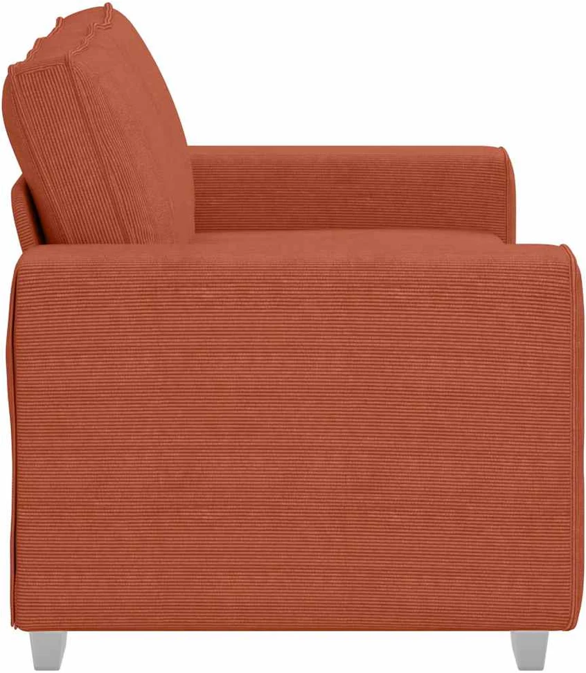 Dvivietė sofa, raudonai oranžinė, 160x77x82 cm, velvetas, audinys