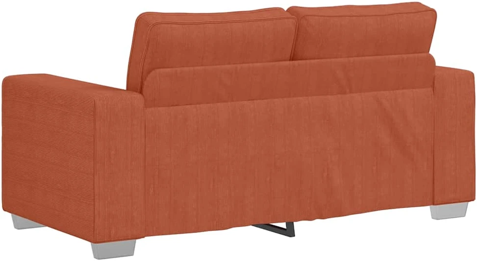 Dvivietė sofa, raudonai oranžinė, 160x77x82 cm, velvetas, audinys