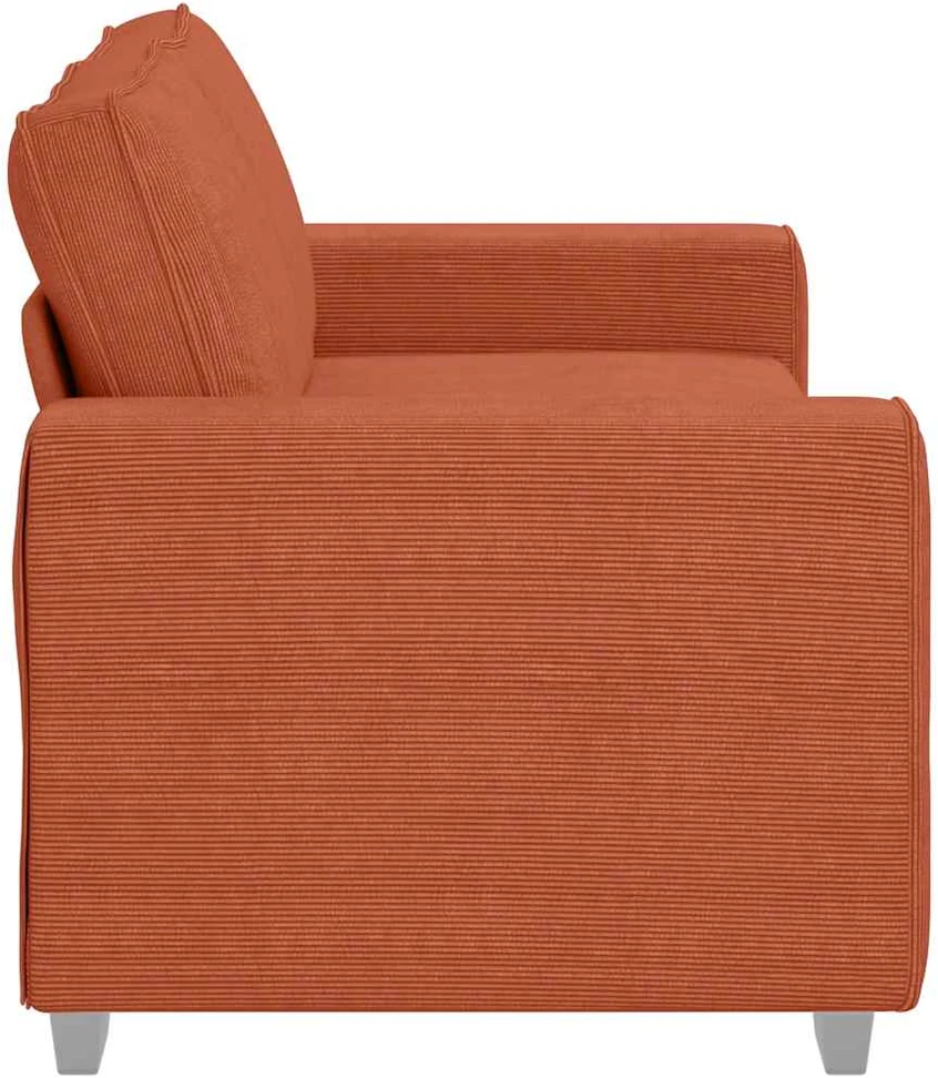 Dvivietė sofa, raudonai oranžinė, 180x77x82 cm, velvetas, audinys