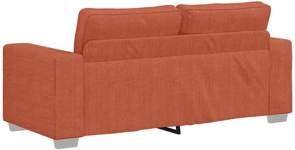 Dvivietė sofa, raudonai oranžinė, 180x77x82 cm, velvetas, audinys