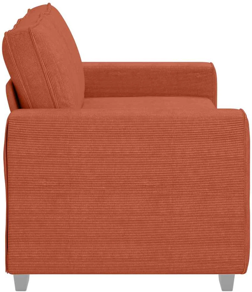 Dvivietė sofa, raudonai oranžinė, 180x77x82 cm, velvetas, audinys