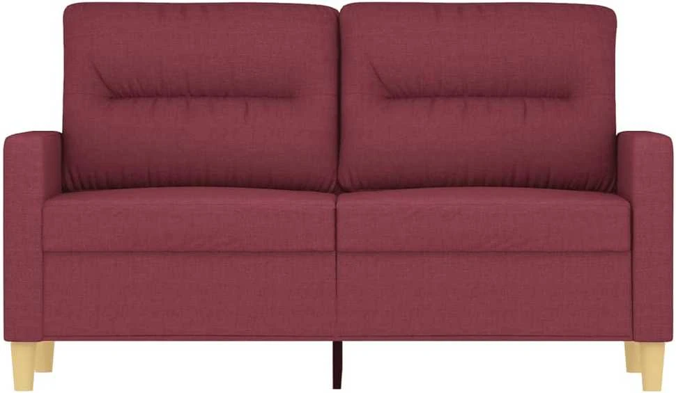 Dvivietė sofa, raudonojo vyno spalvos, 120cm, audinys