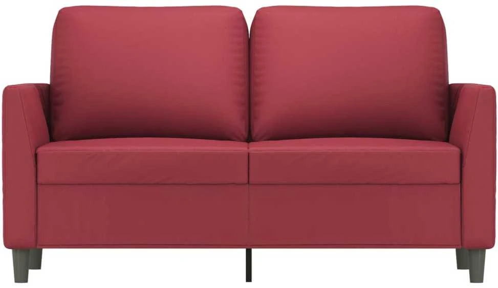 Dvivietė sofa, raudonojo vyno spalvos, 120cm, dirbtinė oda
