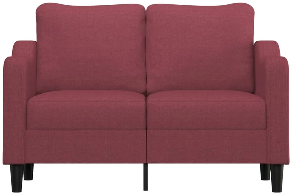 Dvivietė sofa, raudonojo vyno spalvos, 120cm, audinys