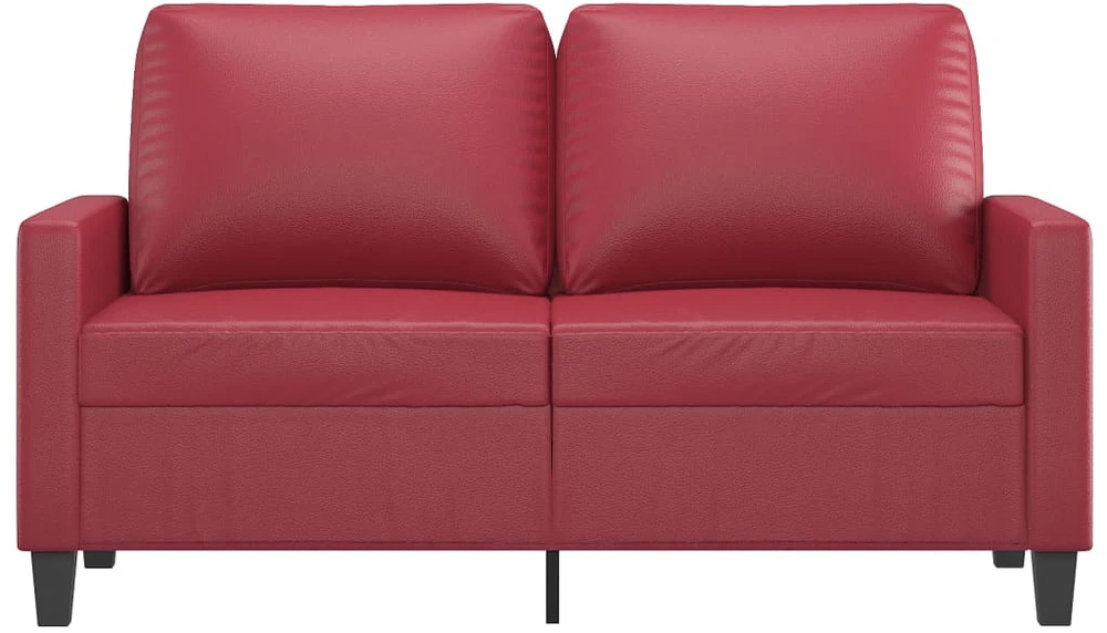 Dvivietė sofa, raudonojo vyno spalvos, 120cm, dirbtinė oda