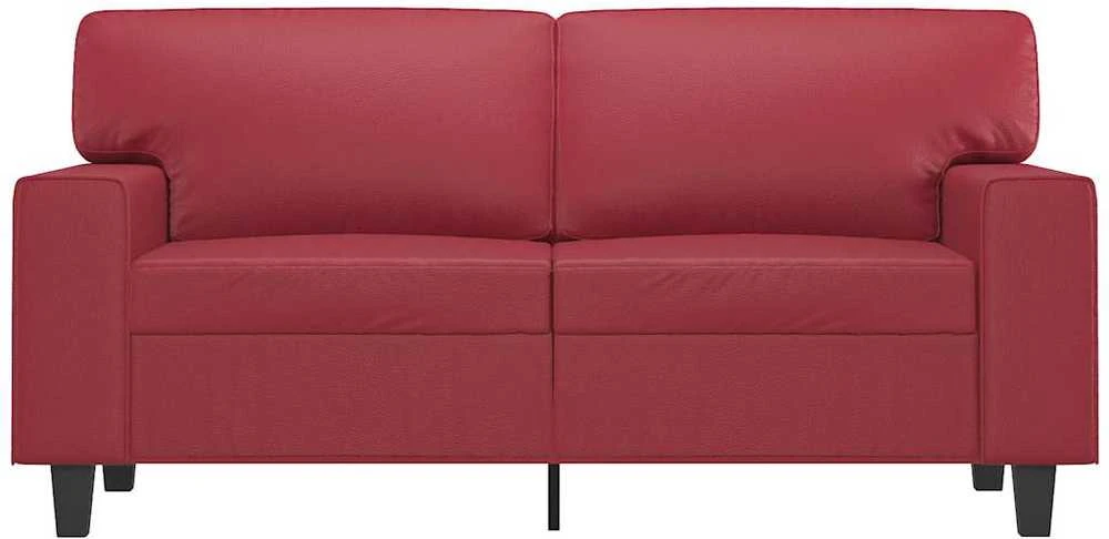 Dvivietė sofa, raudonojo vyno spalvos, 120cm, dirbtinė oda