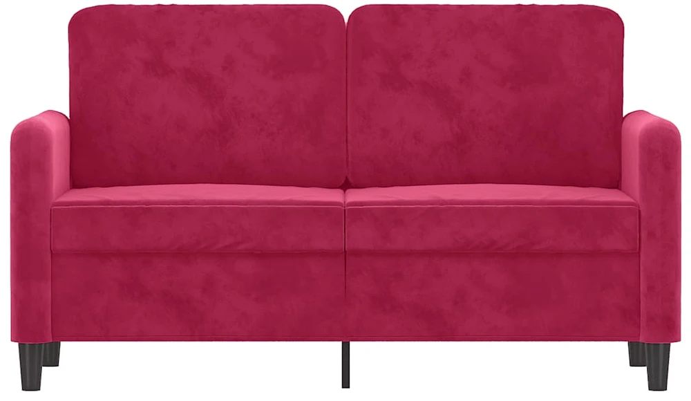 Dvivietė sofa, raudonojo vyno spalvos, 120cm, aksomas
