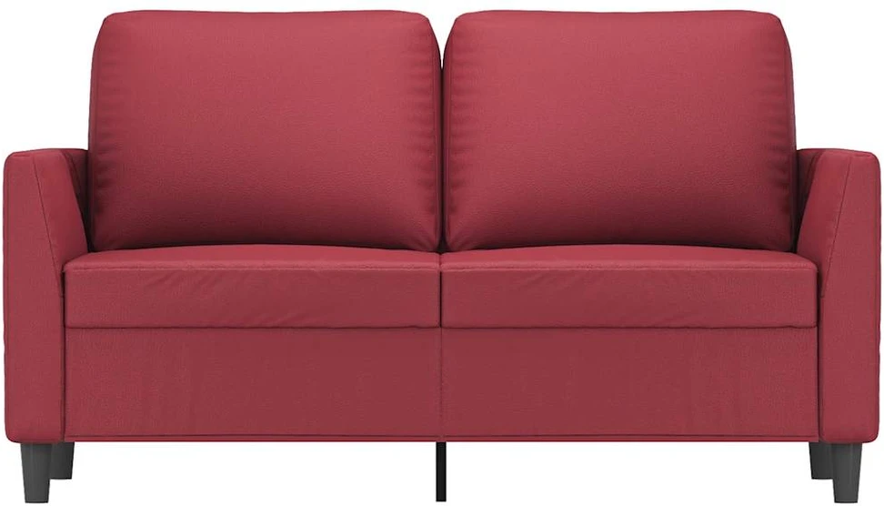 Dvivietė sofa, raudonojo vyno spalvos, 120cm, dirbtinė oda