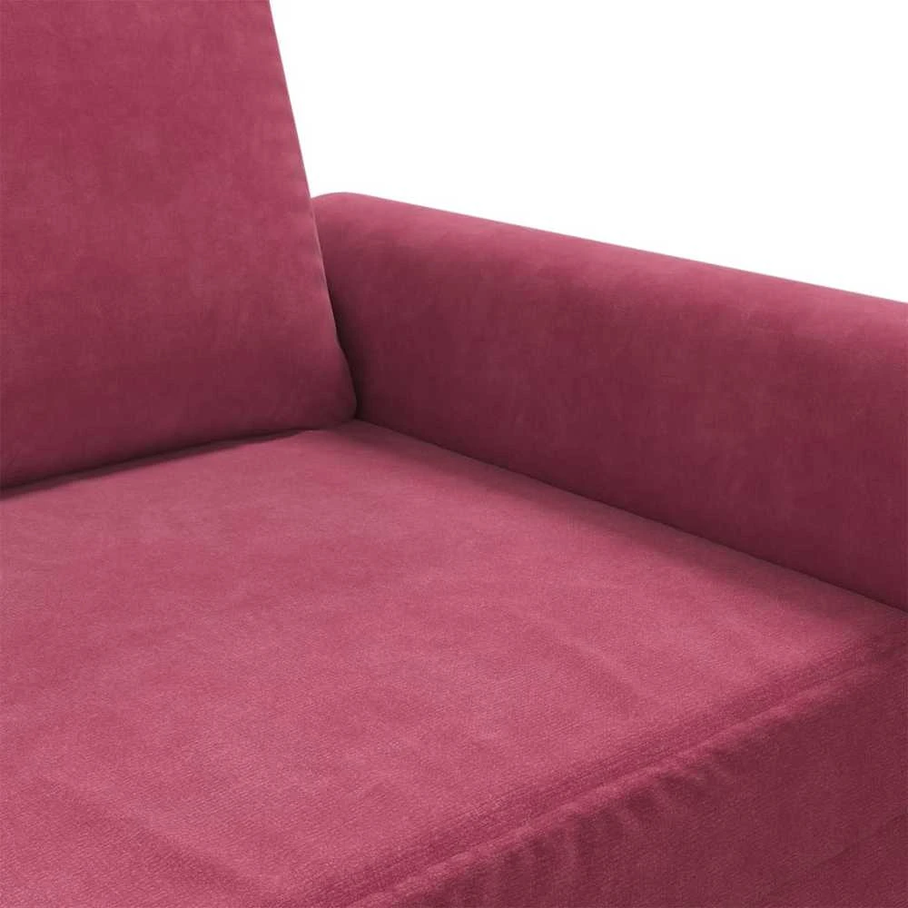 Dvivietė sofa, raudonojo vyno spalvos, 120cm, aksomas